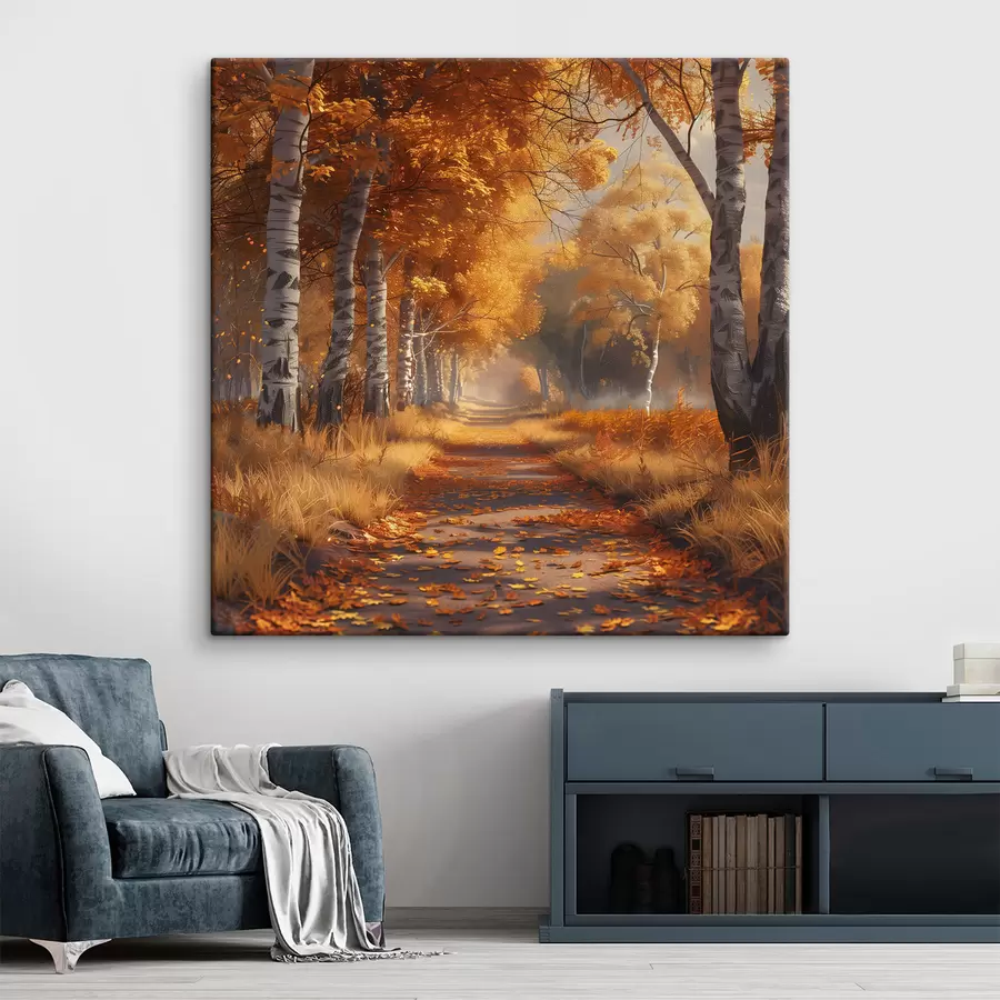 murales de pared Callejón en el parque de otoño s40902