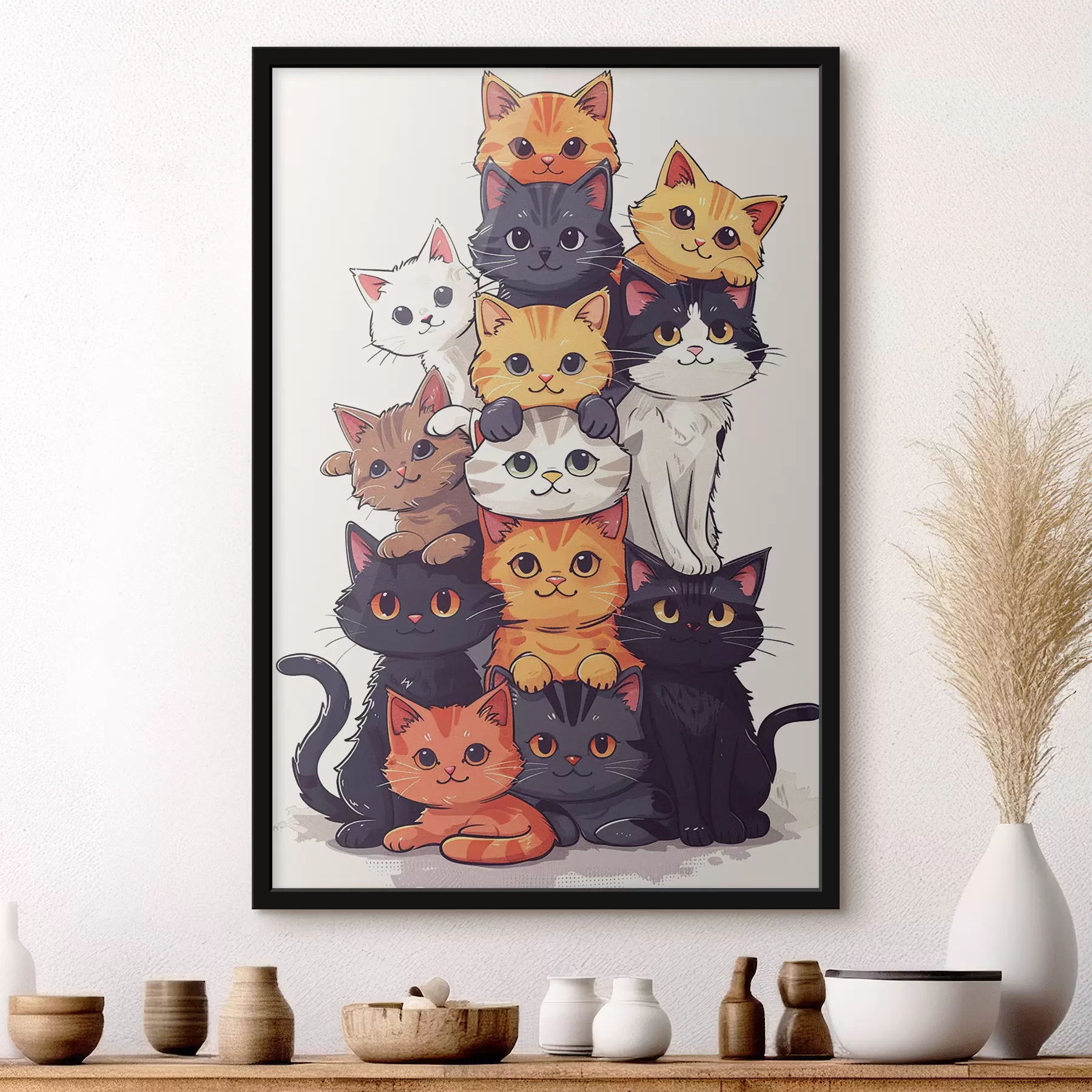murales de pared Gatos bonitos f40924