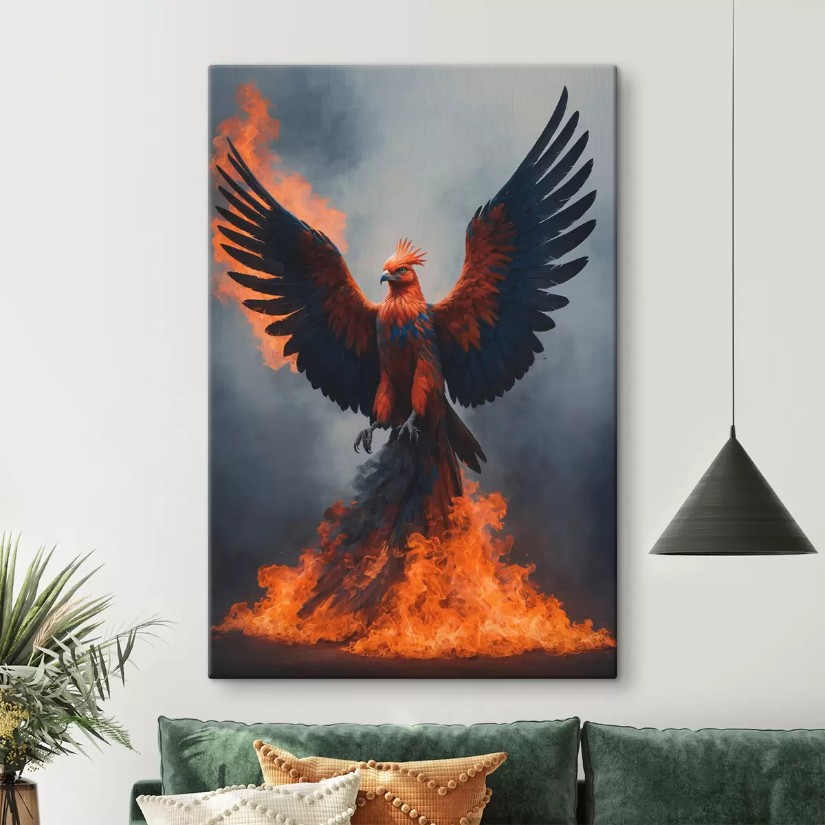 murales de pared Fénix sobre fondo difuminado s40873