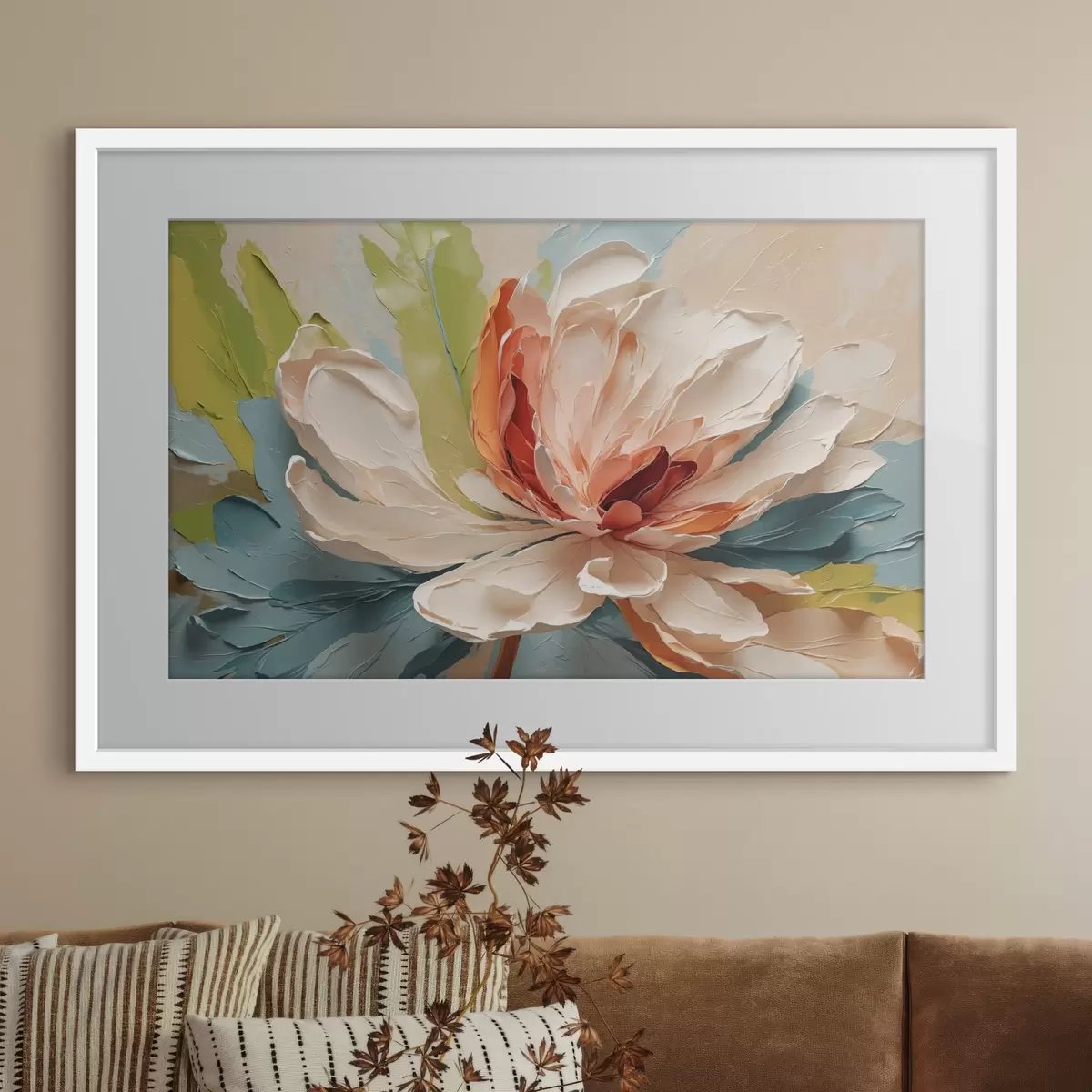 Poster Flor abstracta al óleo f40856