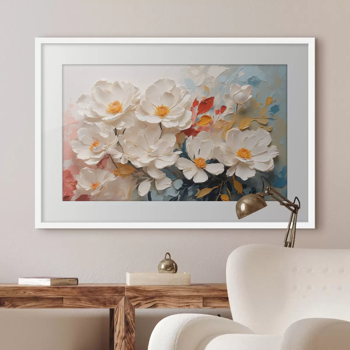 Poster Flores claras, día oscuro f40862