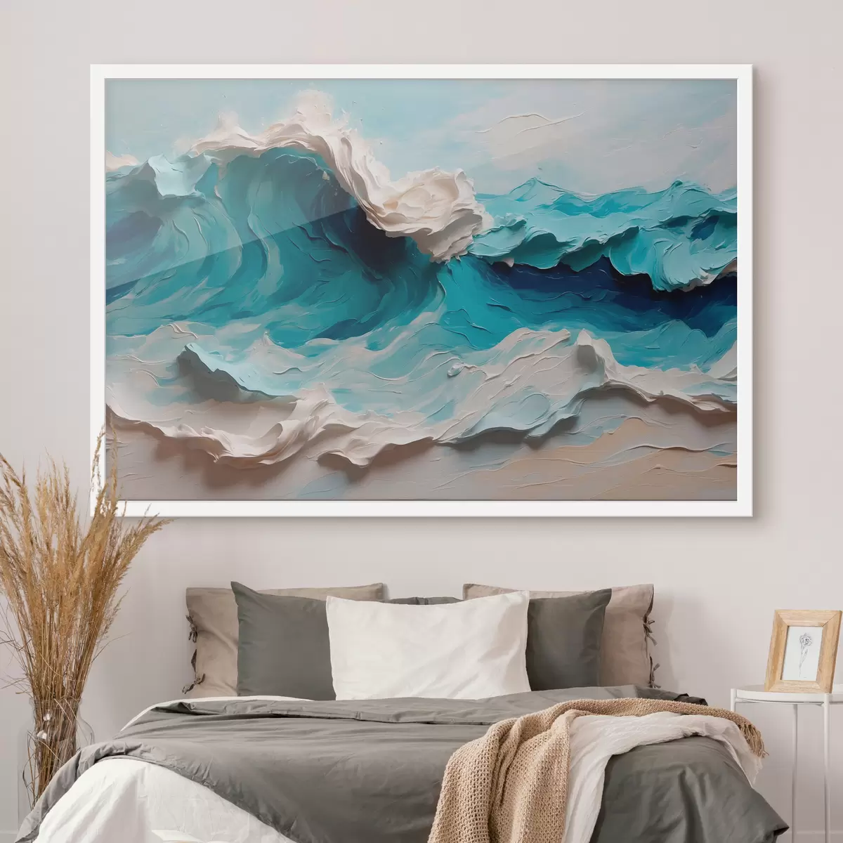 Poster Onda marina abstracta en aceite f40867