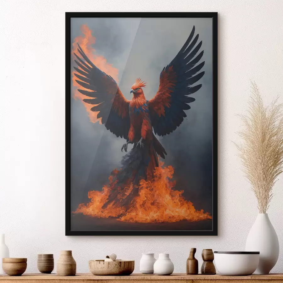 murales de pared Fénix sobre fondo difuminado f40873