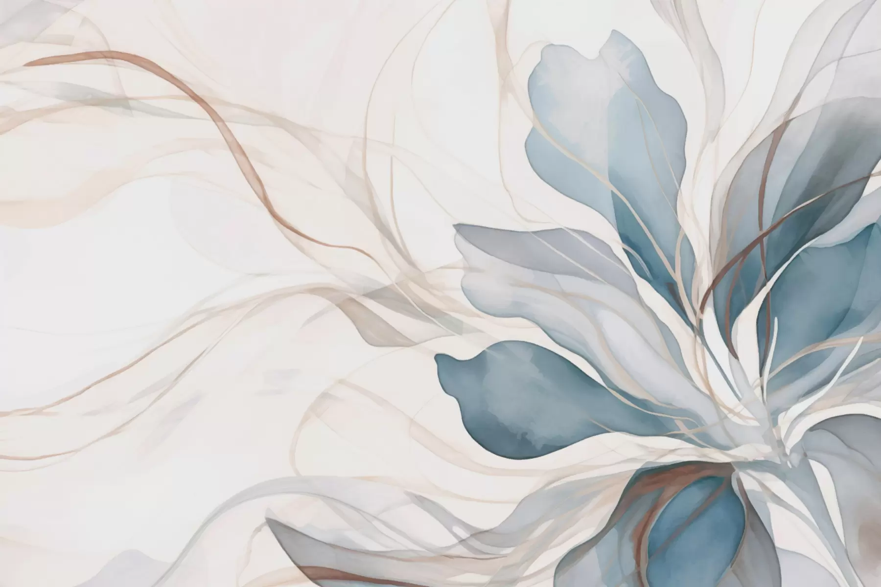 murales de pared Delicada flor grande w01718