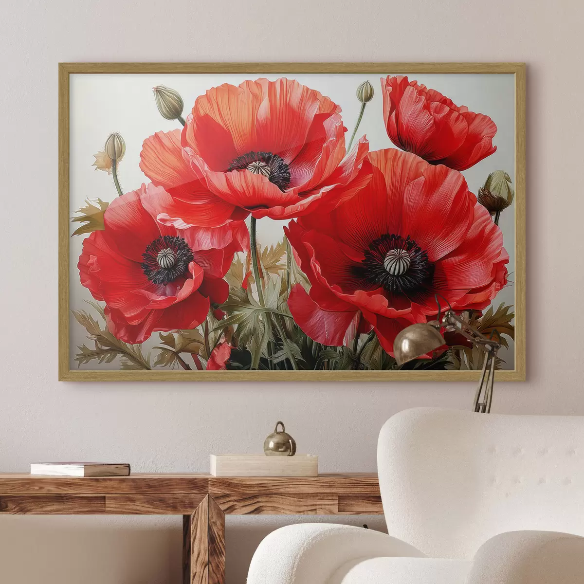 Poster amapolas rojas grandes f41107