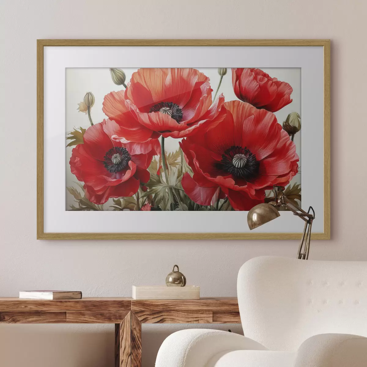 Poster amapolas rojas grandes f41107