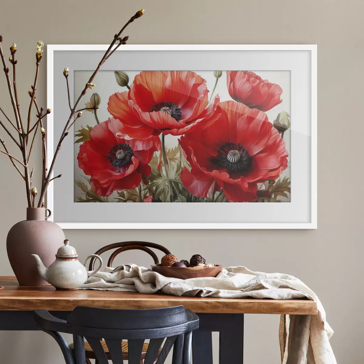 Poster amapolas rojas grandes f41107