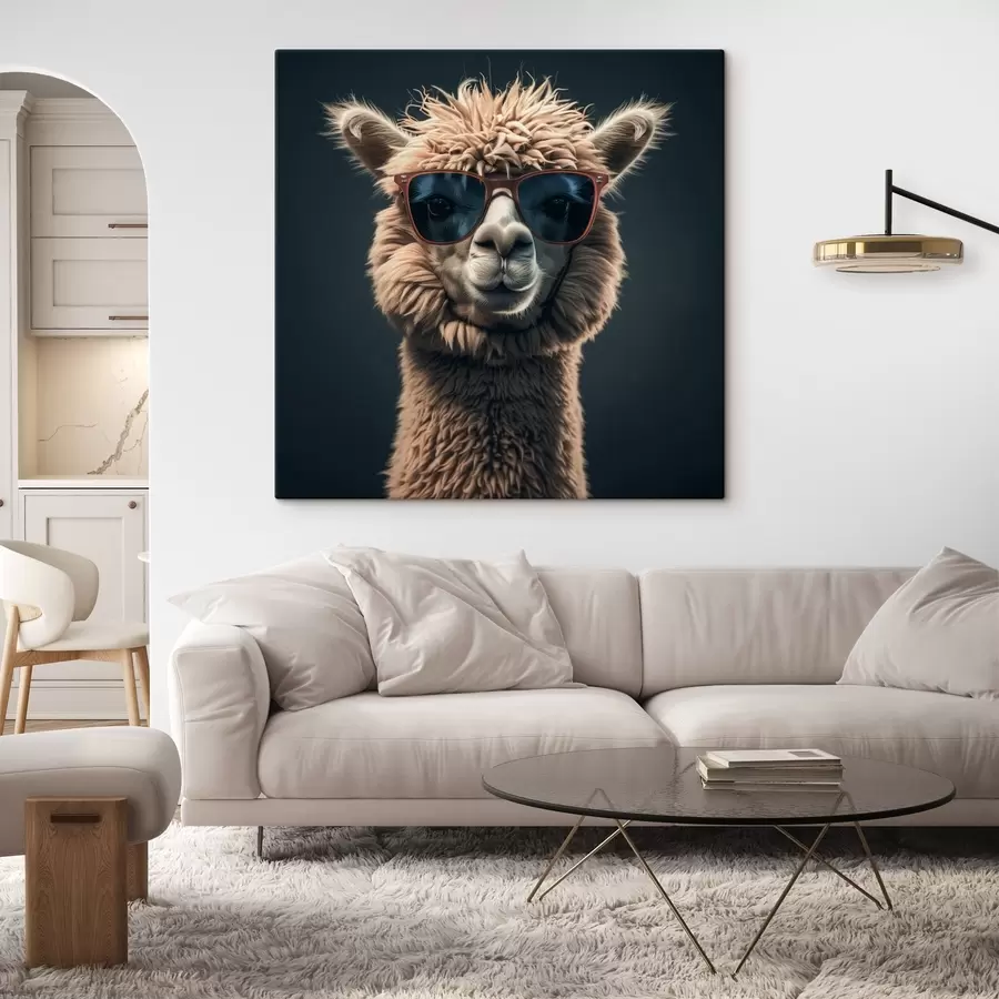 murales de pared Elegante llama con gafas s40995