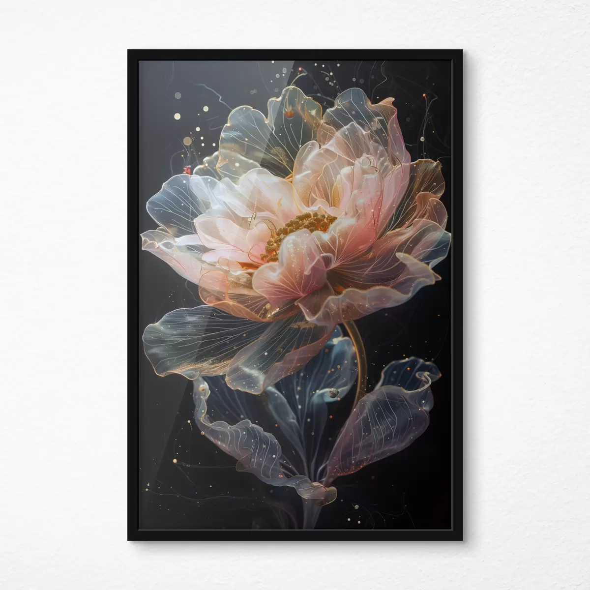 Poster Una flor cósmica con salpicaduras f40966