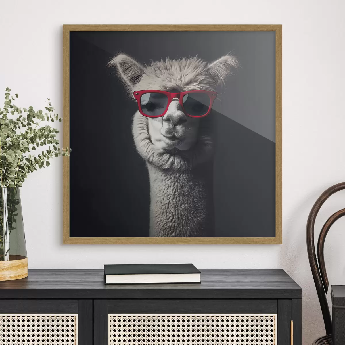 Poster Llama con carácter f40996