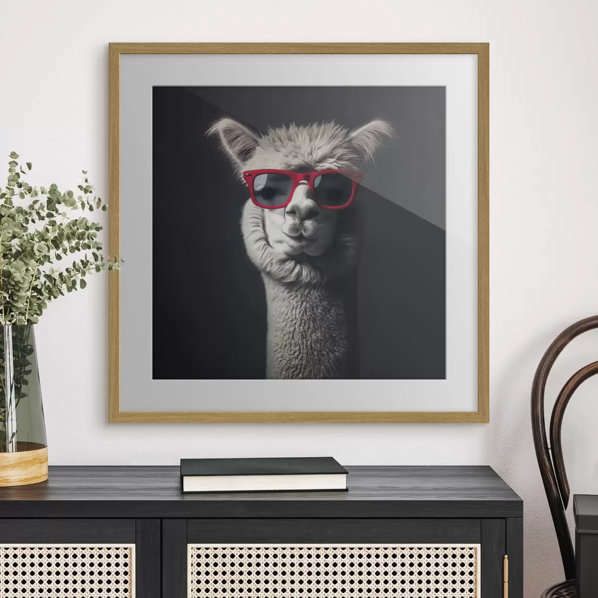Poster Llama con carácter f40996