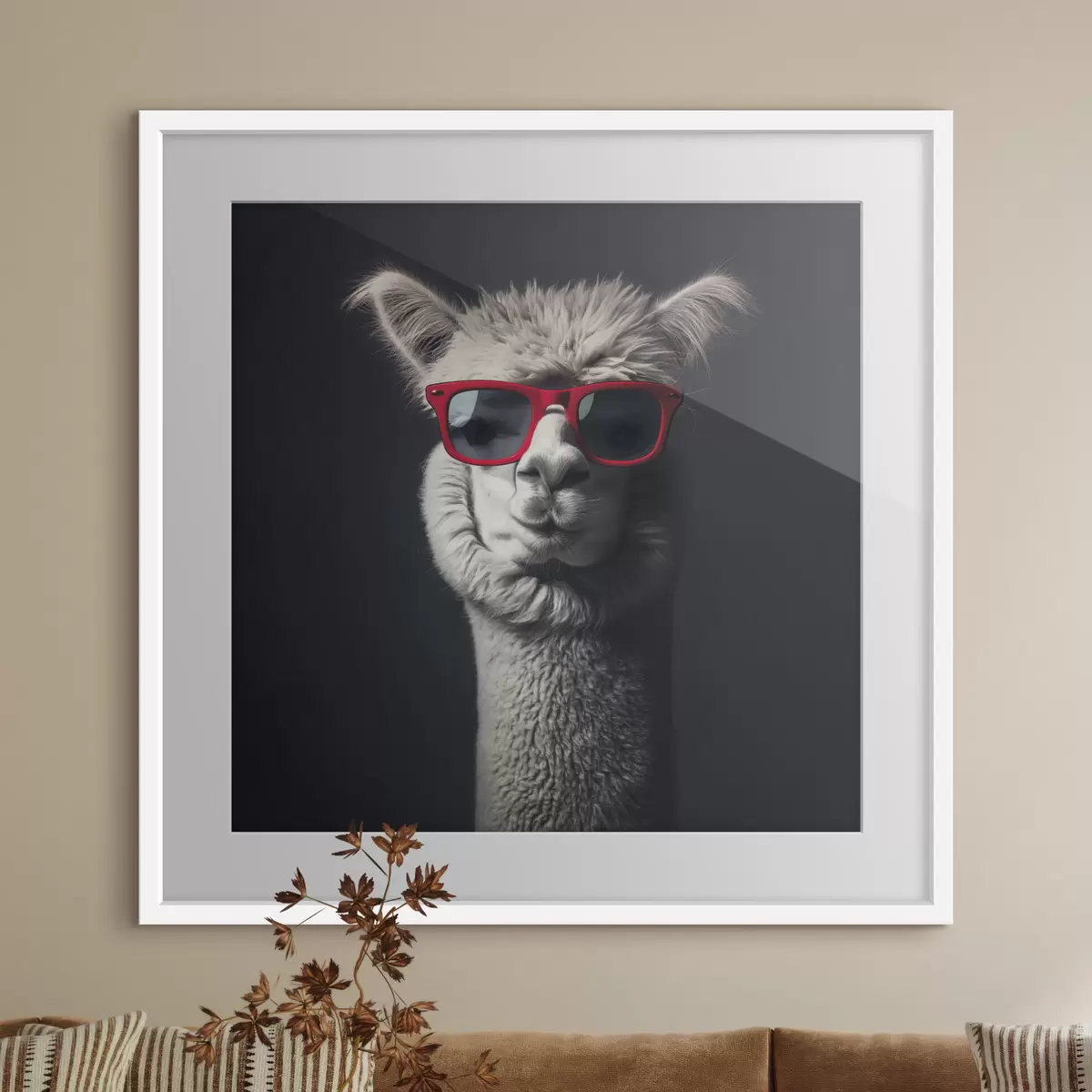 Poster Llama con carácter f40996