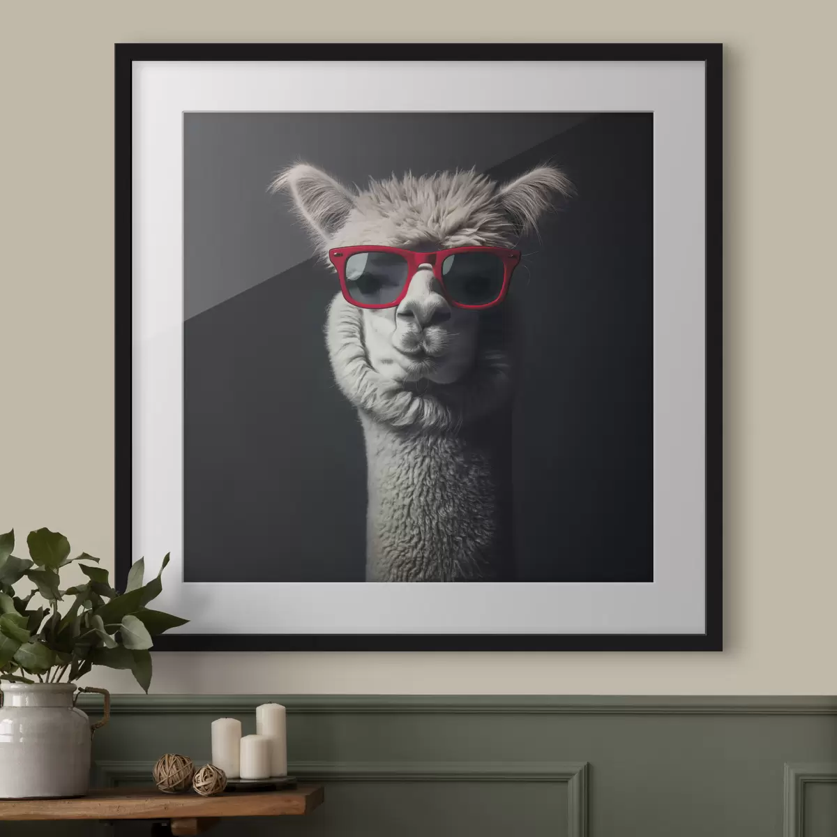 Poster Llama con carácter f40996