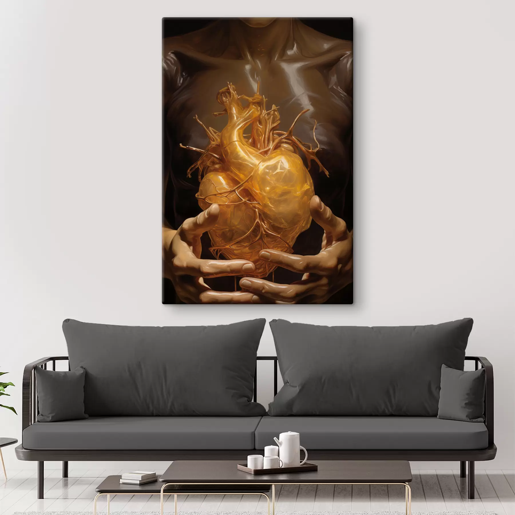 murales de pared corazón resplandeciente s41144