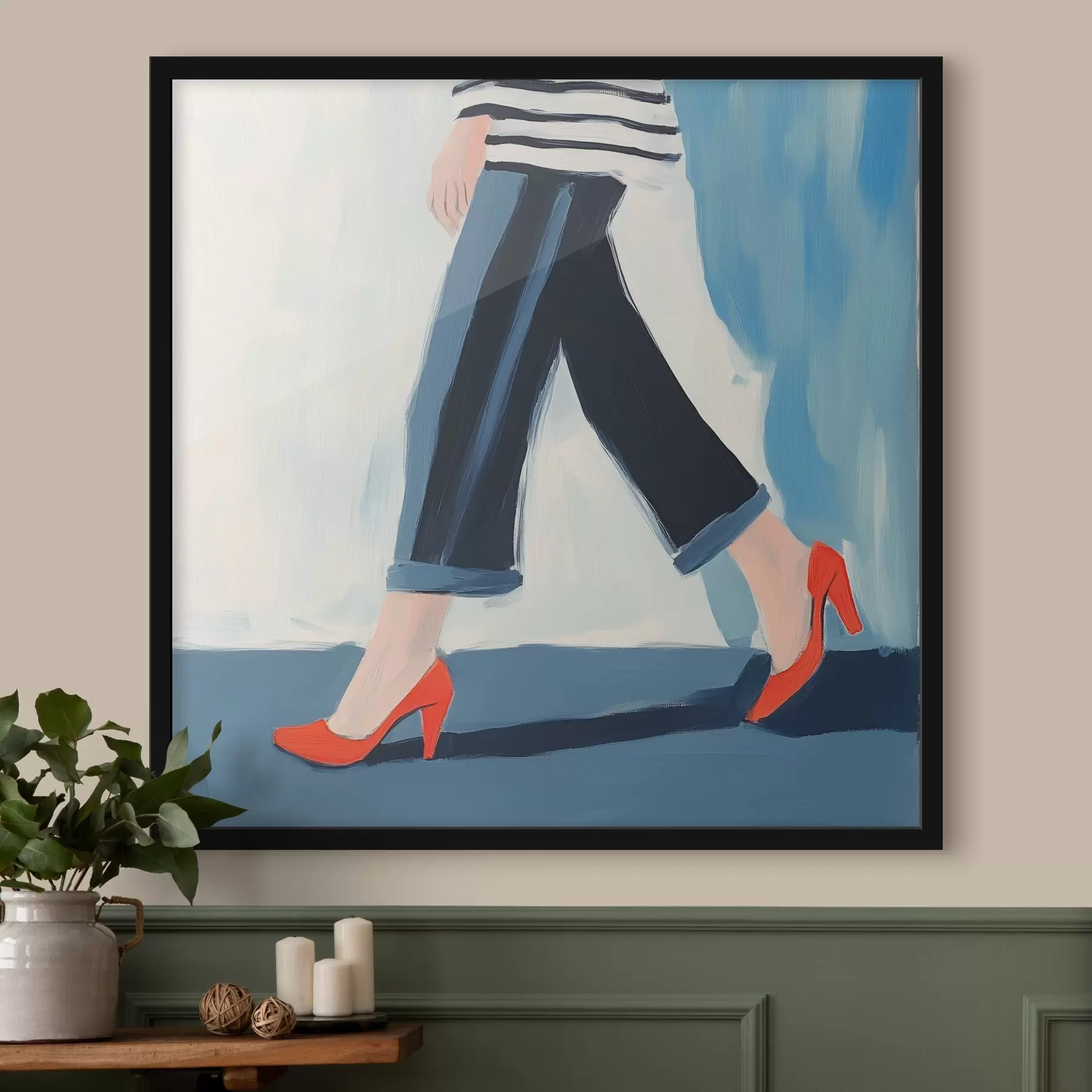 murales de pared El andar de la chica f41161