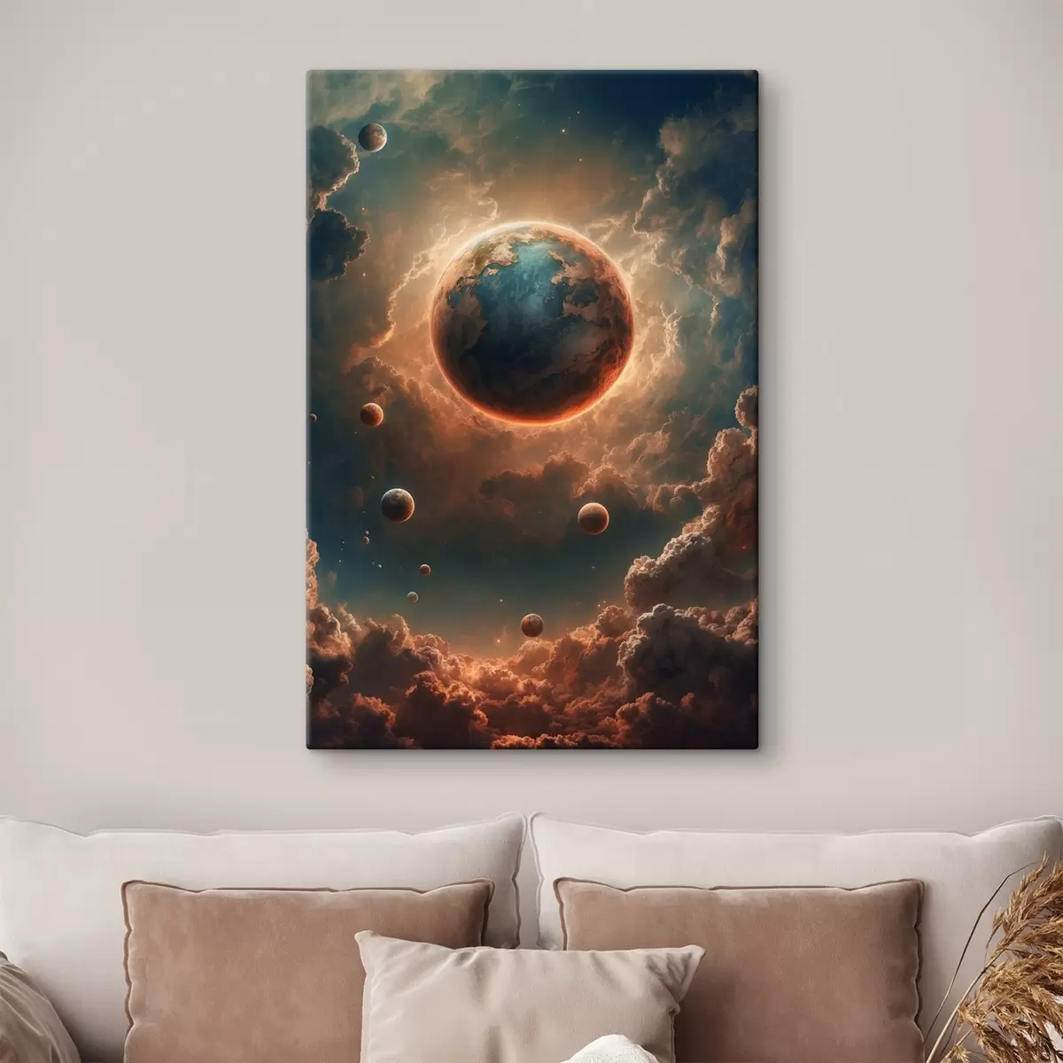 murales de pared Planeta que cubre el sol s41034