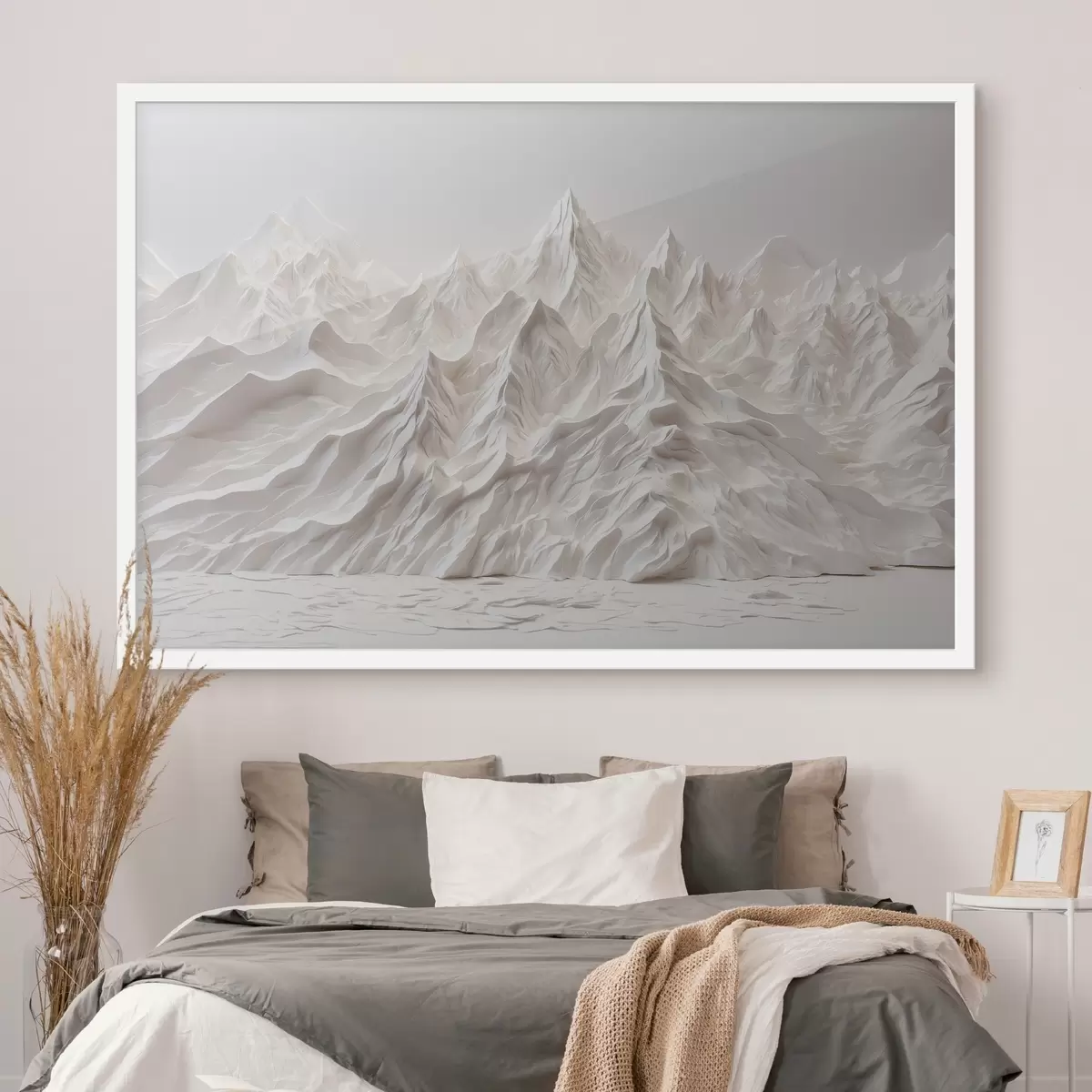 Poster Montañas blancas abstractas f41037