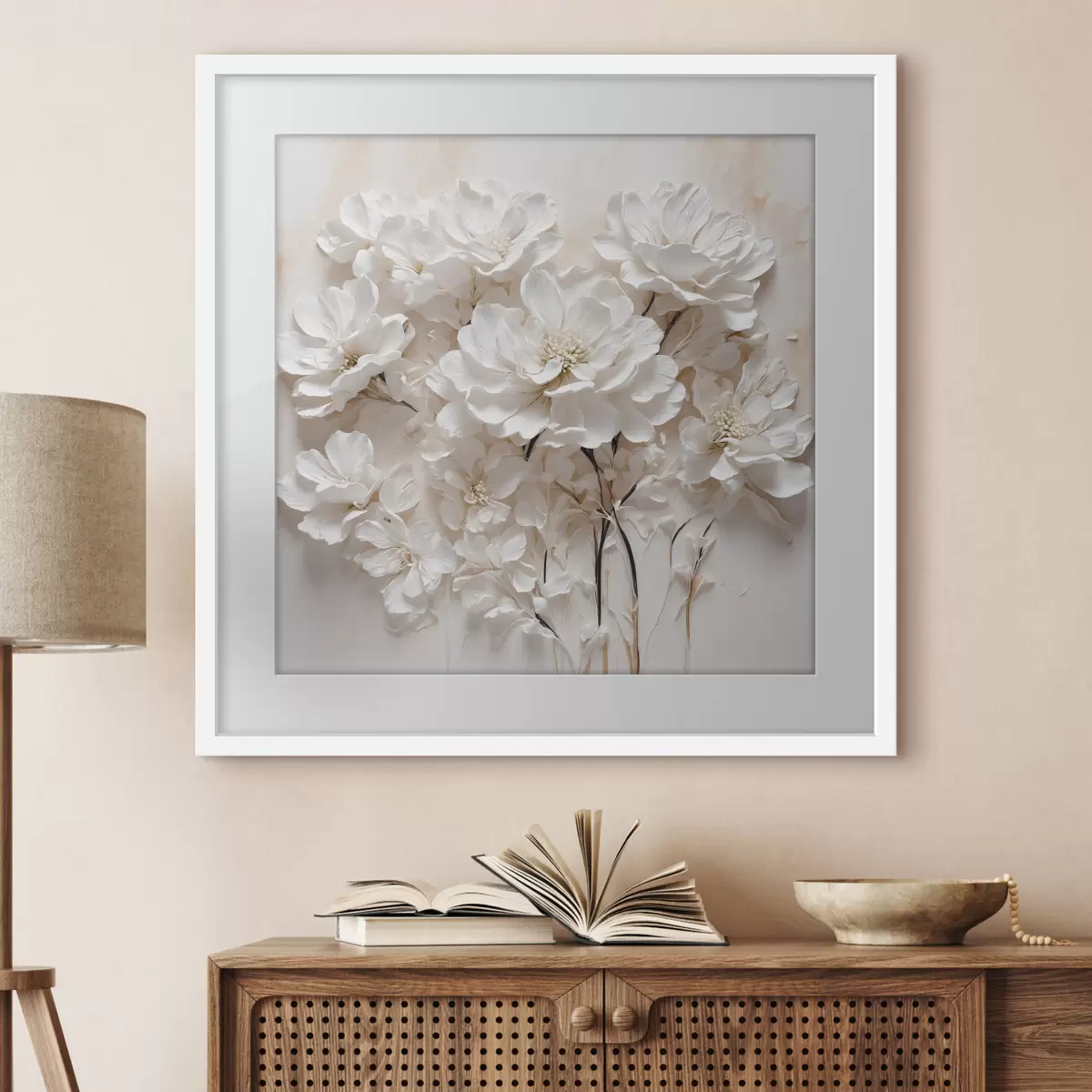 Poster Flores en tallos oscuros f41042