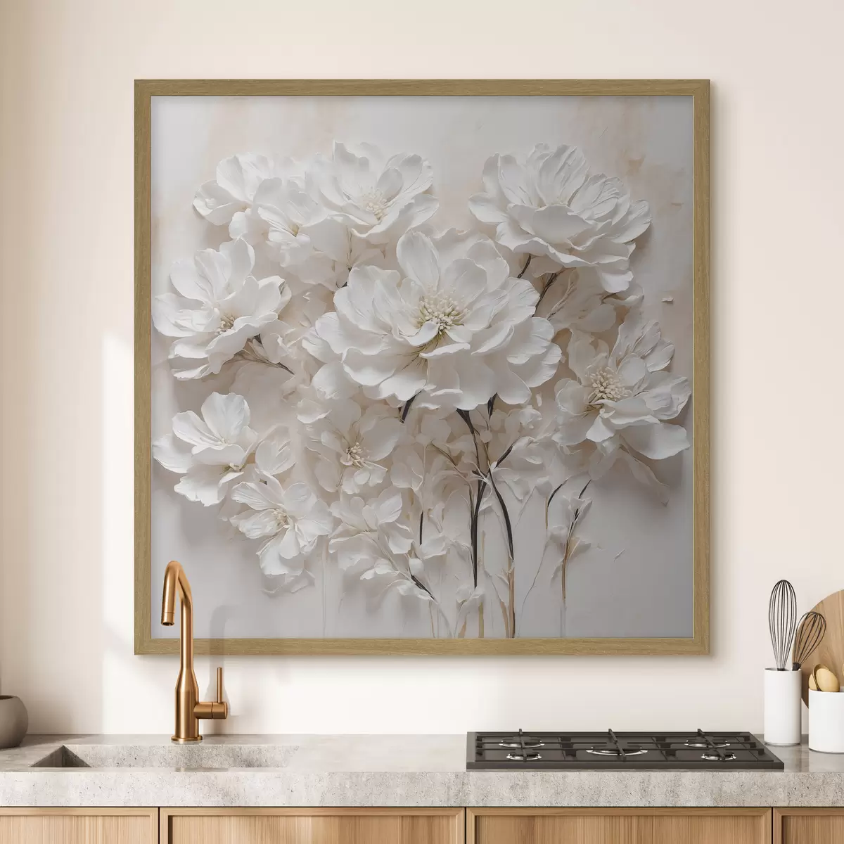 Poster Flores en tallos oscuros f41042