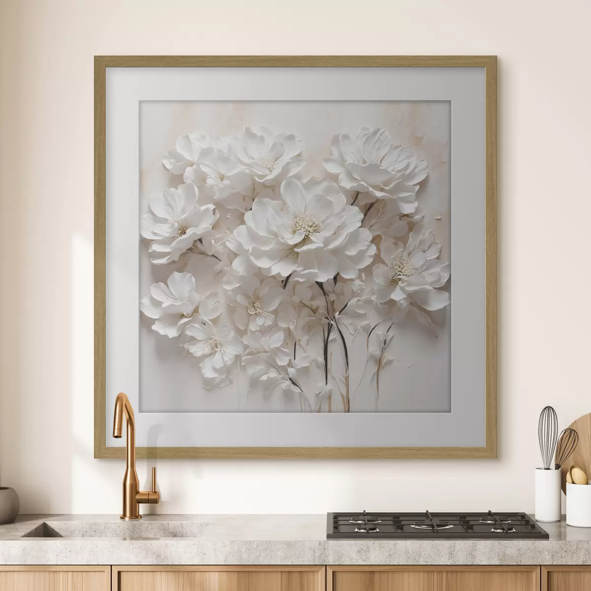 Poster Flores en tallos oscuros f41042