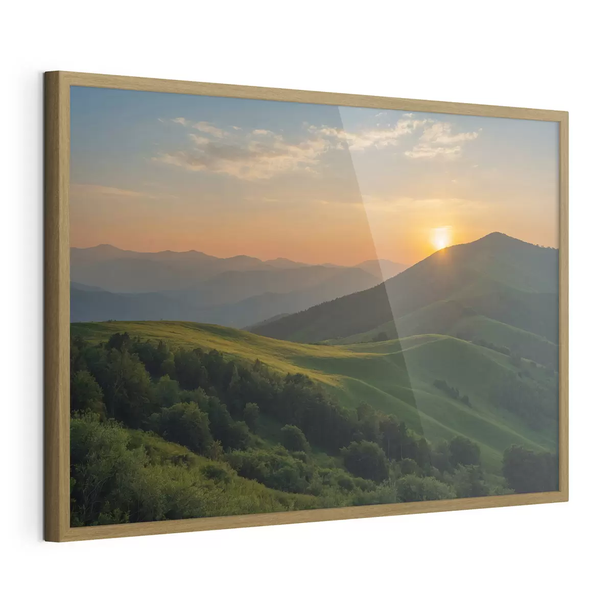 Poster Vista desde la montaña al atardecer f41045