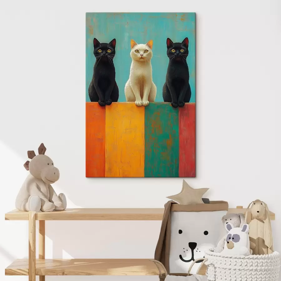 murales de pared Tres gatos s41133