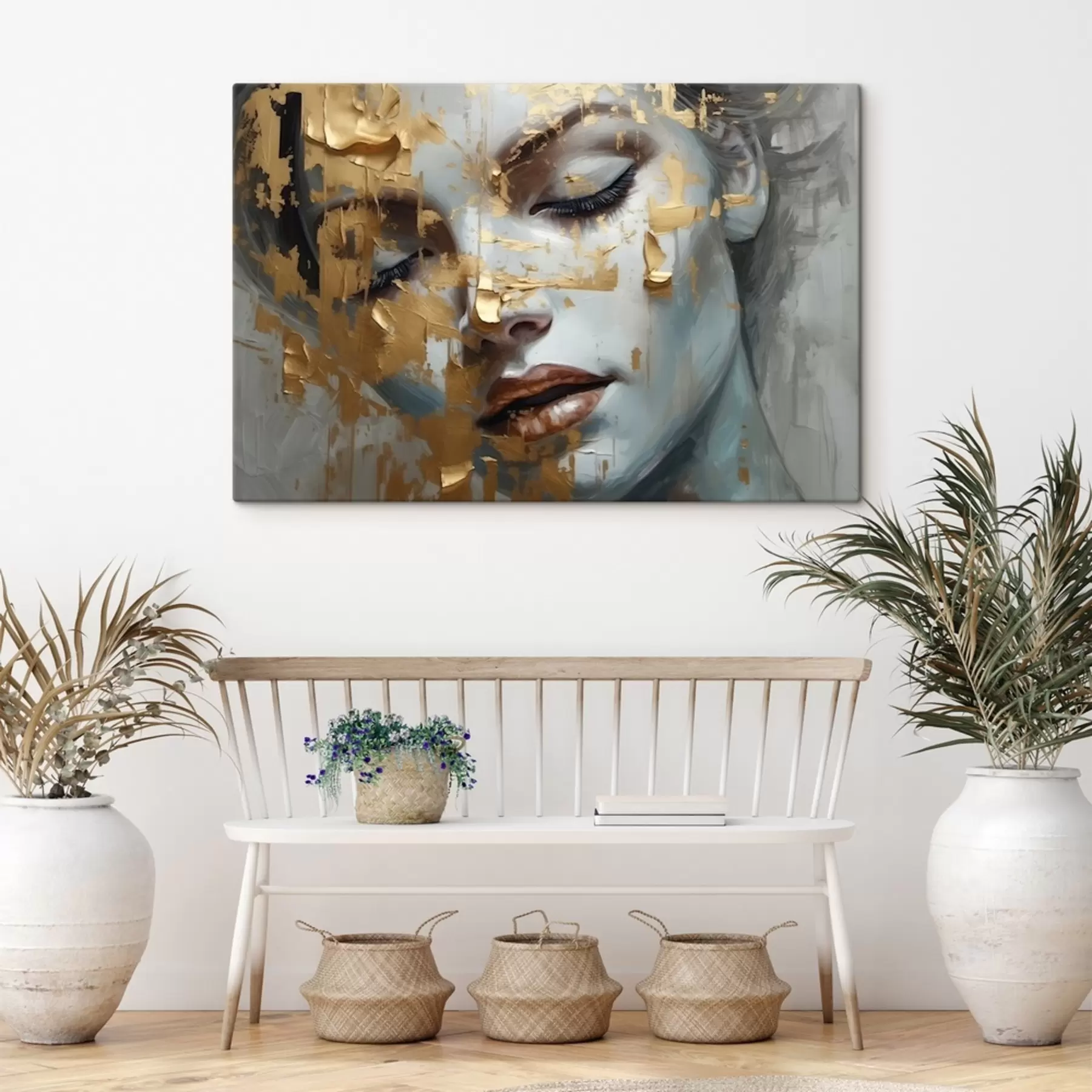 murales de pared cara de una niña s41063