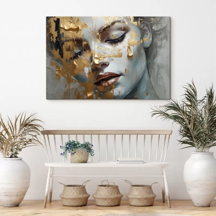 murales de pared cara de una niña s41063