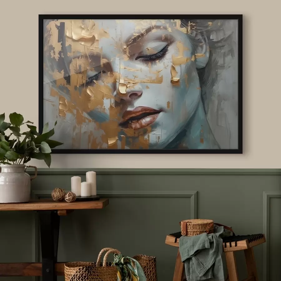 murales de pared cara de una niña f41063