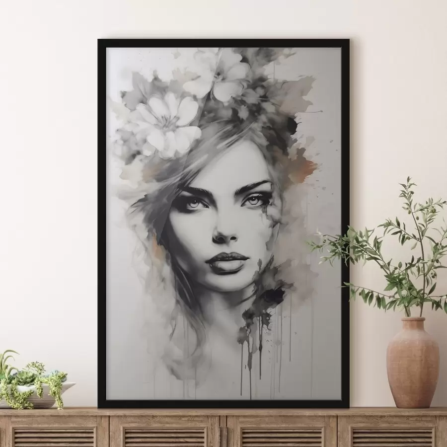 murales de pared Cara de niña f41077