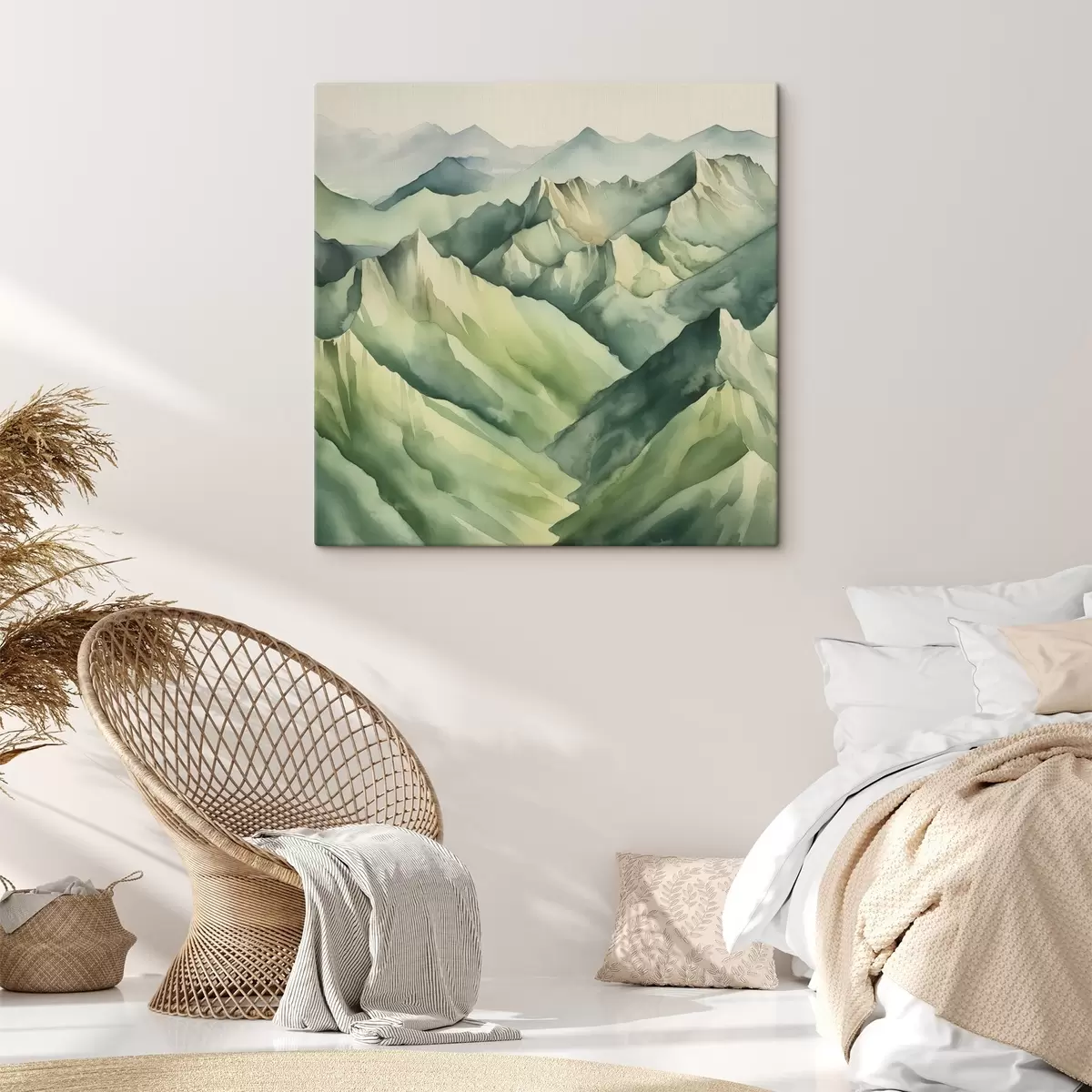 murales de pared Montañas serenas en tonos suaves s38909