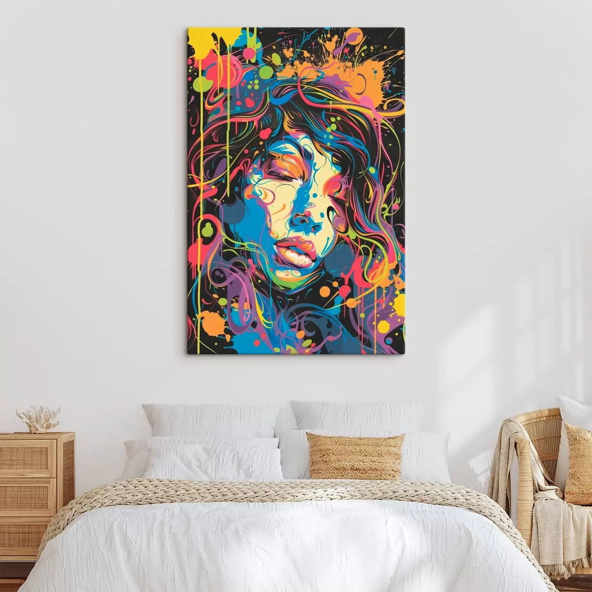 murales de pared Expresión vibrante a través de trazos llenos de color s39034