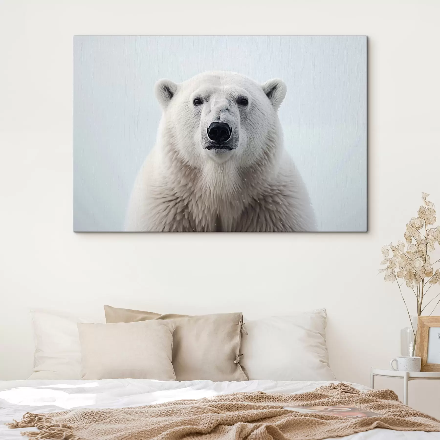 murales de pared Retrato de un oso polar minimalismo s41285