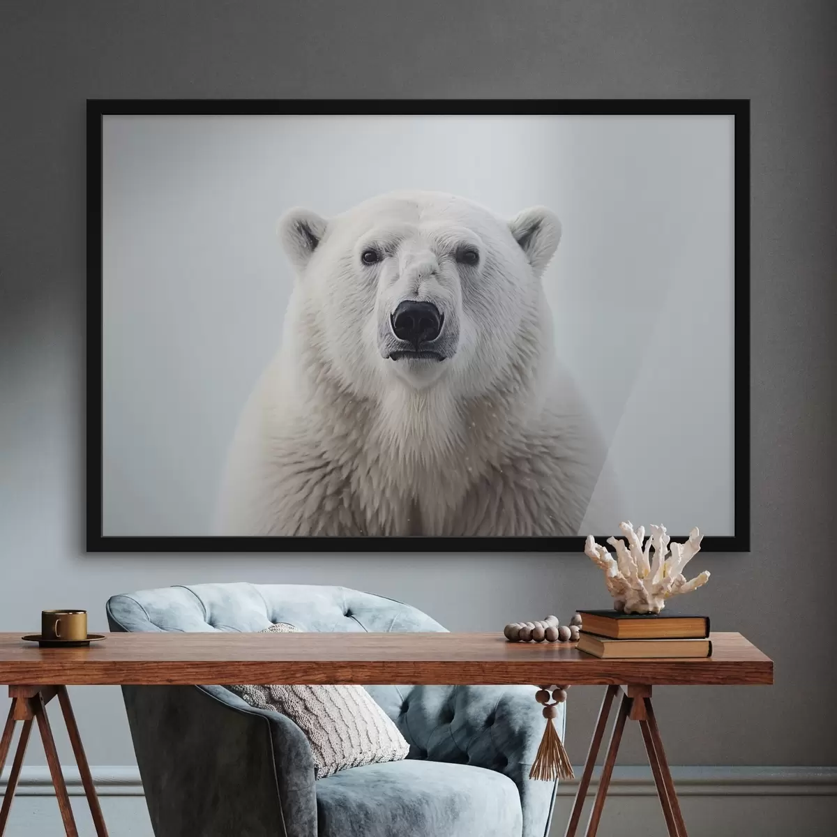 Poster Retrato de un oso polar minimalismo f41285