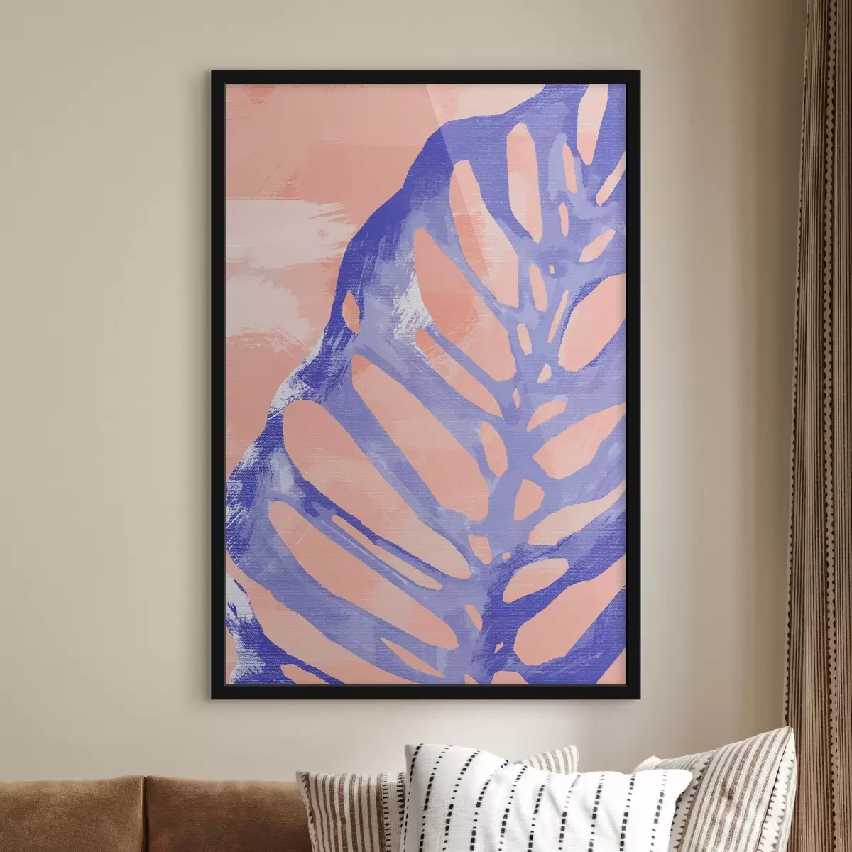 Poster Una hoja azul y morada f38284