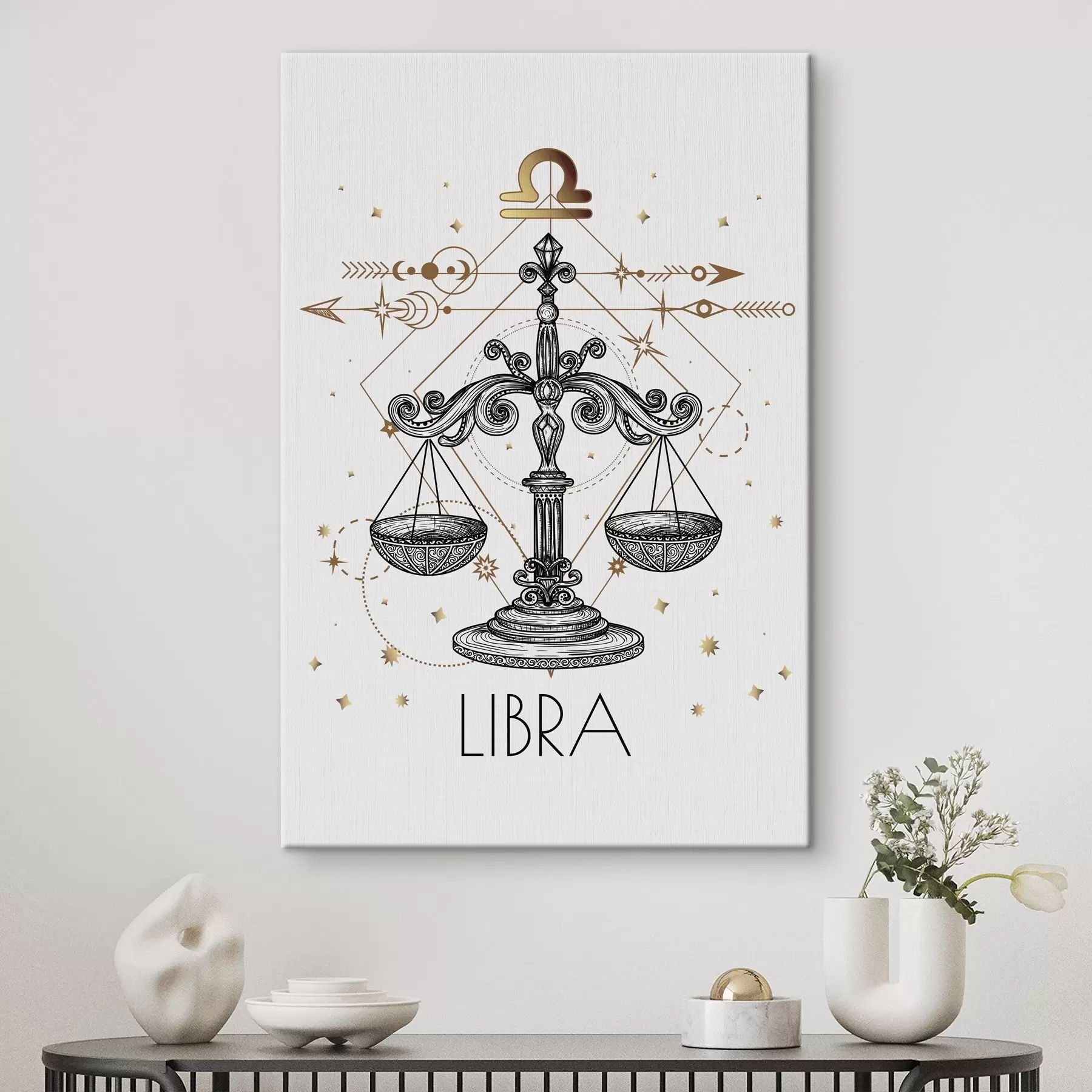murales de pared Dibujo del signo astrológico de Libra s37305
