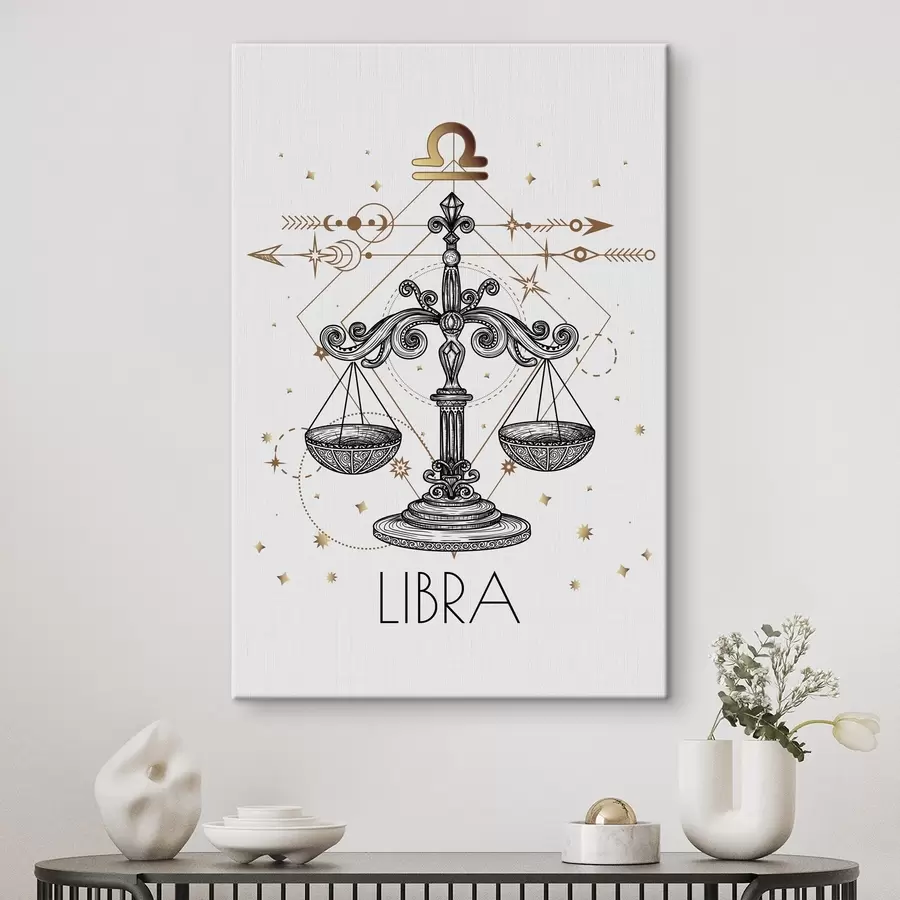 murales de pared Dibujo del signo astrológico de Libra s37305
