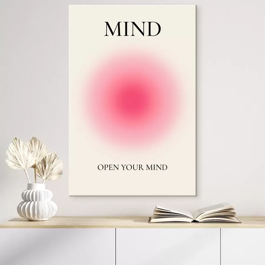 murales de pared Un círculo rosa sobre fondo blanco s37347