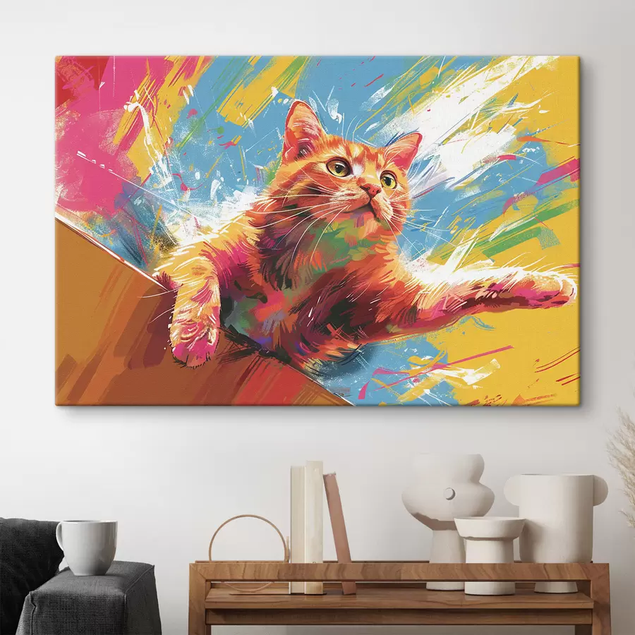 murales de pared Un gato que saca la pata s38251