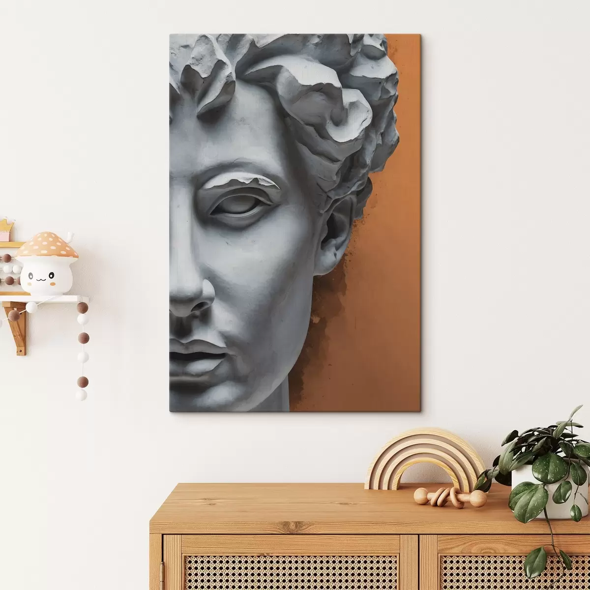 murales de pared Estatua de la cara de un hombre s38433