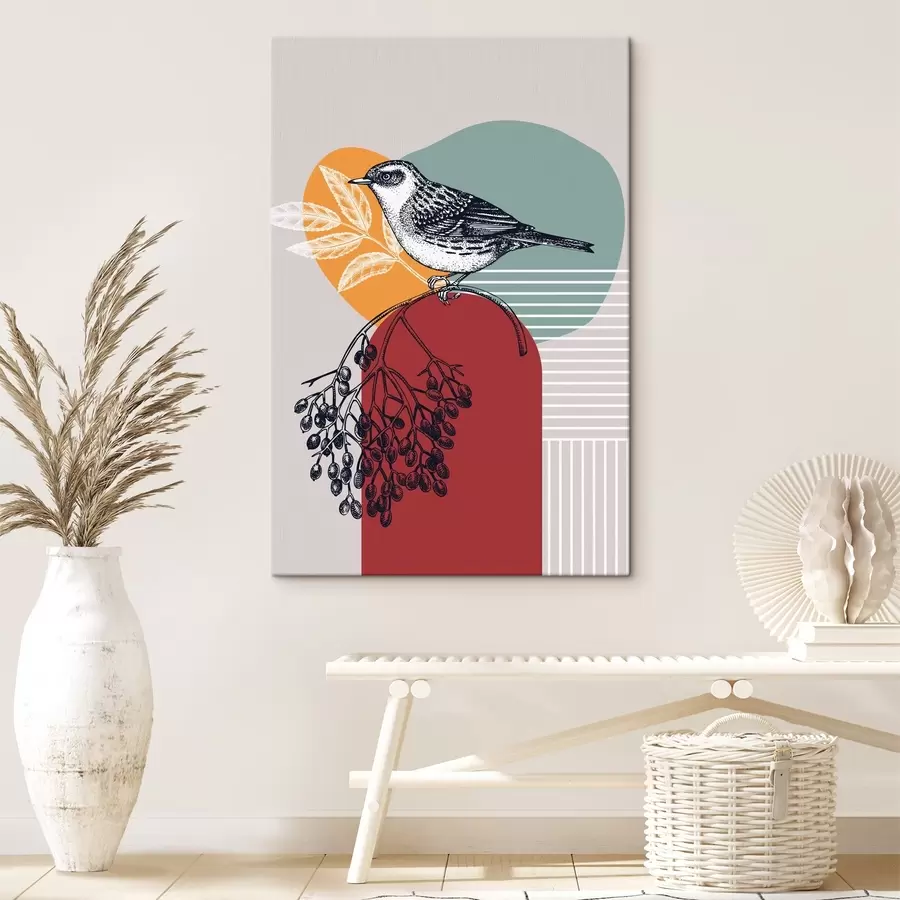 murales de pared Un pájaro en una rama s38443