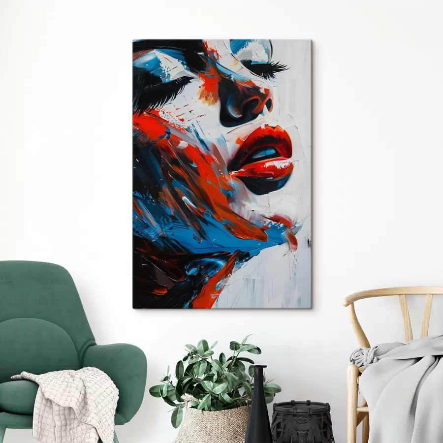 murales de pared Pintura del rostro de una mujer s38576