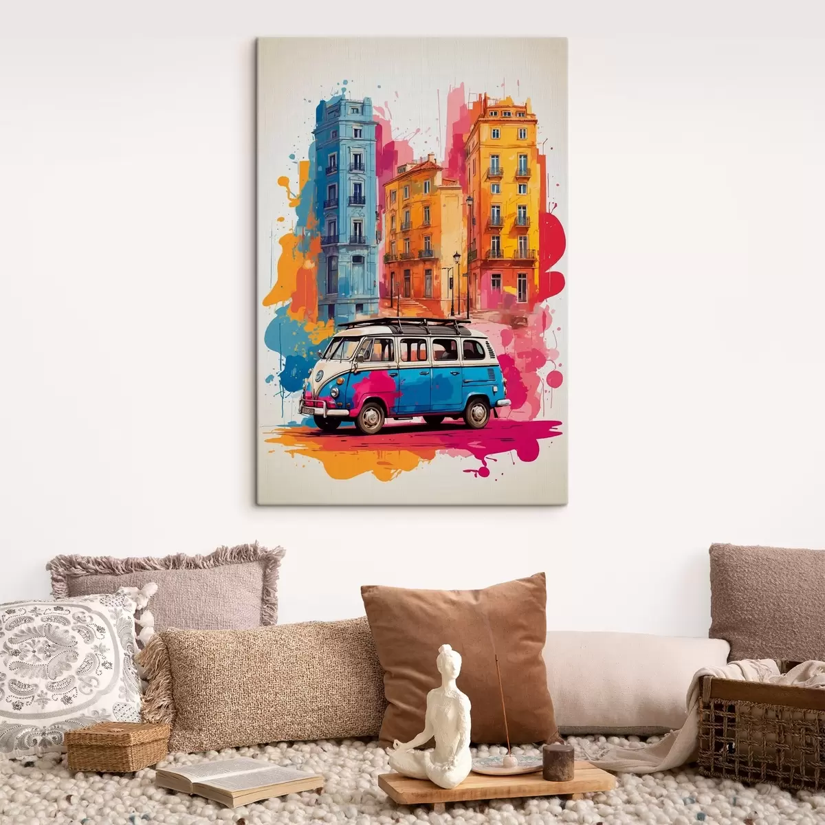 murales de pared Colorido viaje a través de salpicaduras urbanas s38593