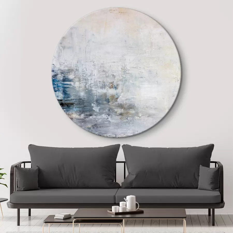 murales de pared Viejo muro de hormigón azul y blanco r34110