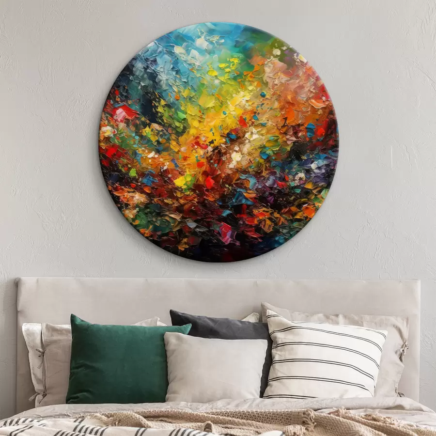 murales de pared Una brillante explosión de color en estilo impresionista r34451