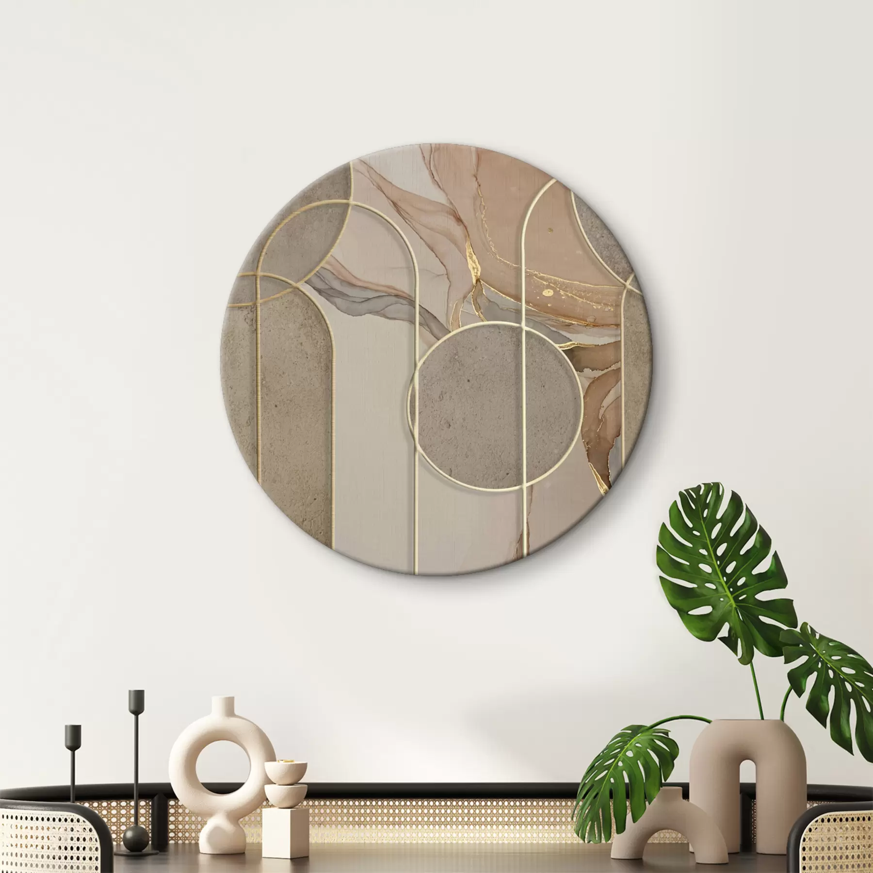 murales de pared Mármol beige de estilo boho r34773