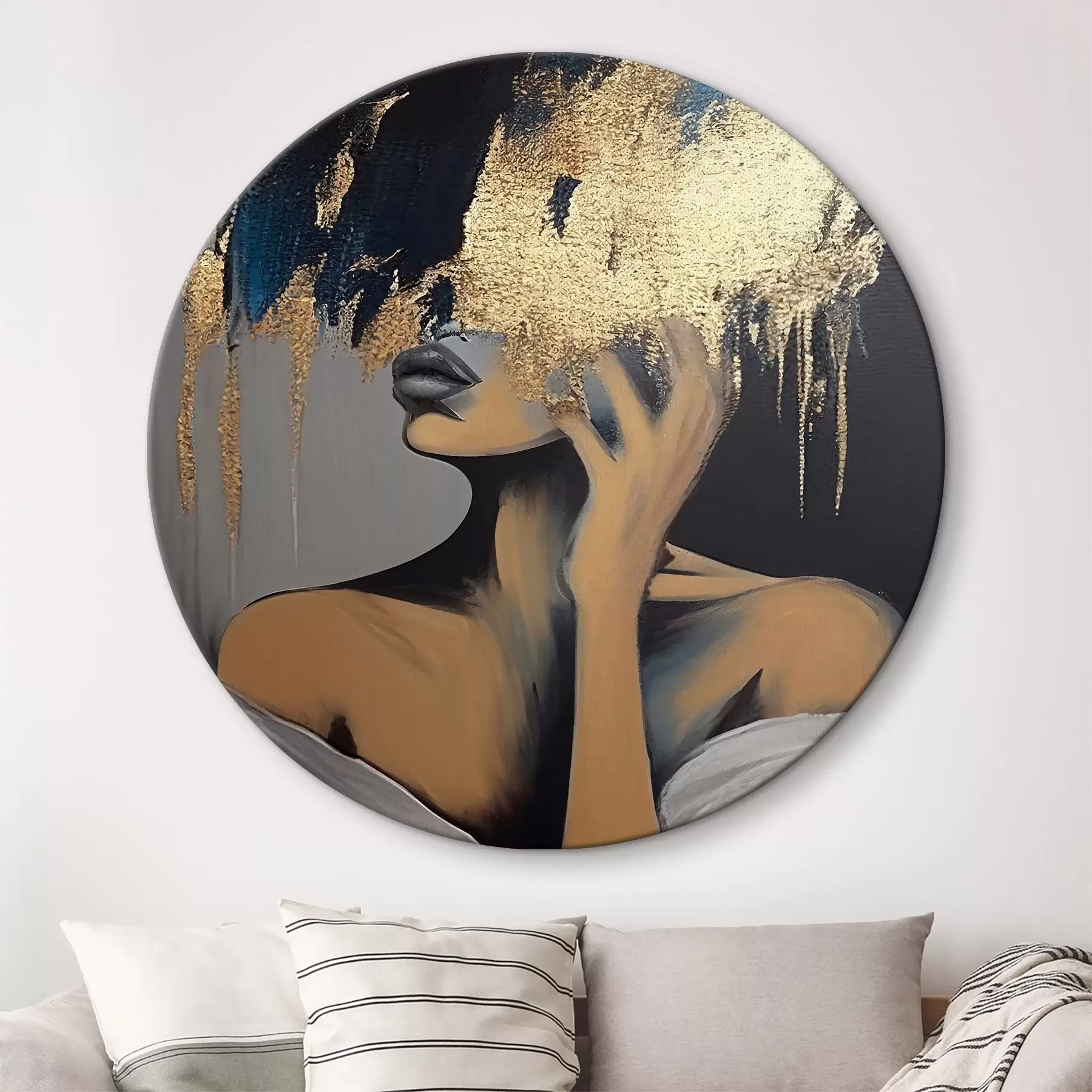 murales de pared Peinado, hombro y pestaña r34863