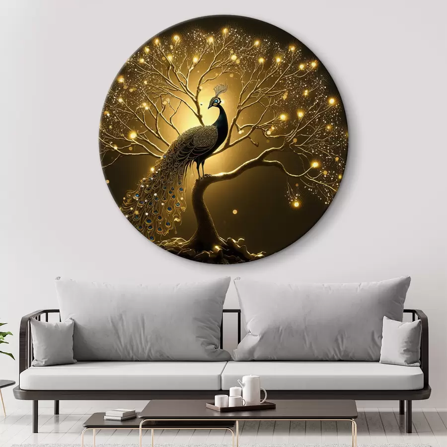 murales de pared Pavo real sobre un árbol en flor r34876