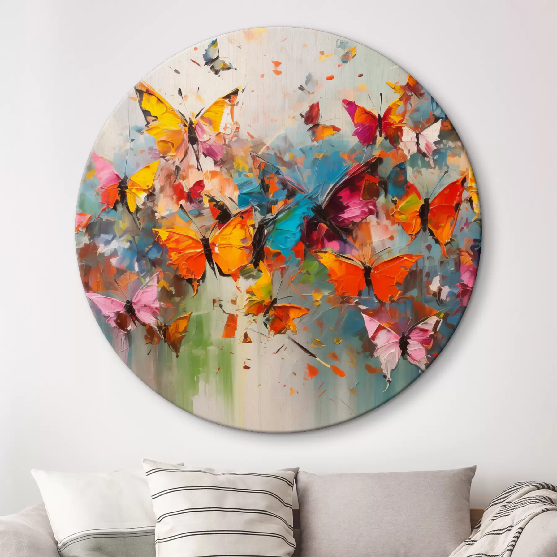 murales de pared Muchas mariposas de colores r35376