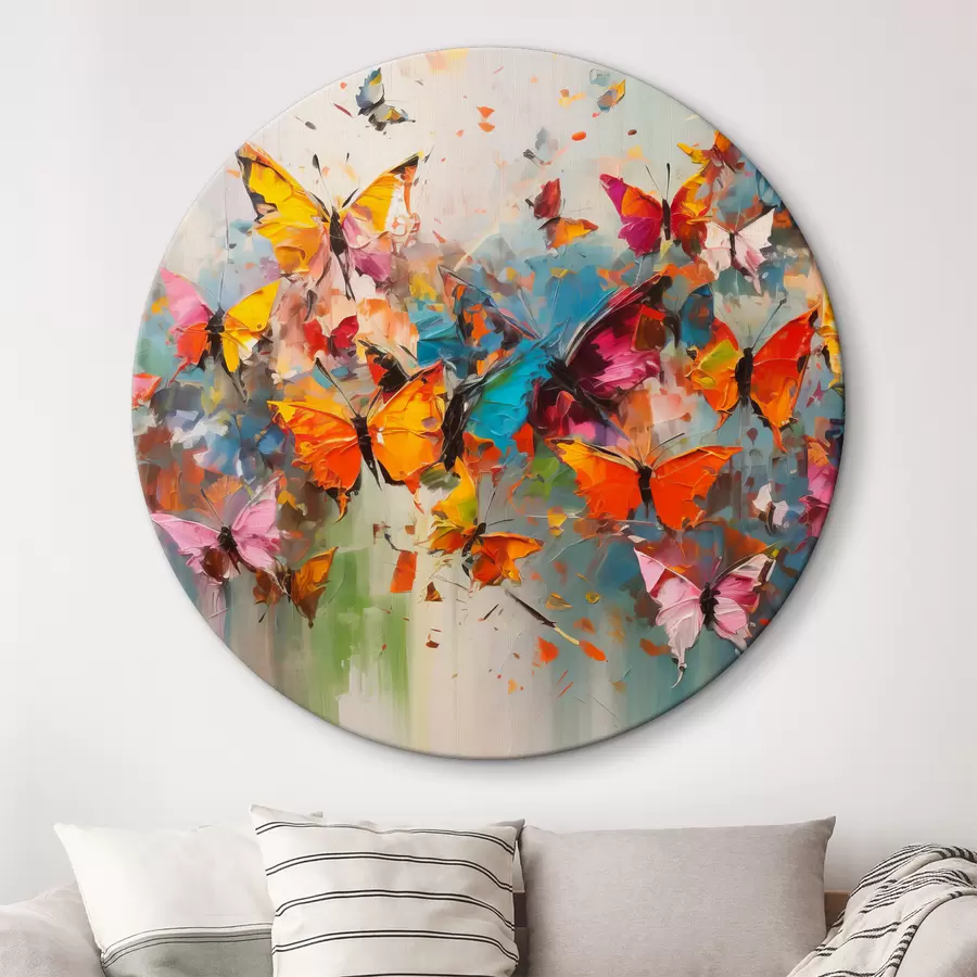 murales de pared Muchas mariposas de colores r35376